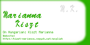 marianna kiszt business card